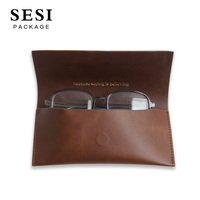 Étui à lunettes en cuir Pu marron de luxe de haute qualité, emballage magnétique de voyage