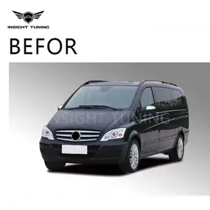 2006-2015 Velho Para Novo M Estilo Do Amortecedor Dianteiro Do Farol Bodykit Para Mercedes Benz Vito Viano W639 Body Kit