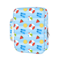 Nouvelle Housse de Bible Élégante à Imprimé Floral, Sac Organisateur de Livres de Voyage Multifonctionnel avec Boucles pour Stylos, Sac de Rangement Portable pour Femmes