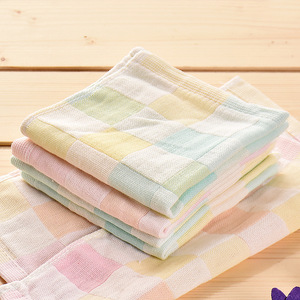 Toalla cuadrada de gasa de algodón de doble capa a cuadros para bebés, niños y uso en la cocina, 299 g/m² o menos - Product Image 2