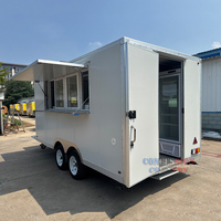 Remorque de camion de restauration commerciale certifiée DOT USA avec fenêtre coulissante, chariots de restauration mobiles pour kebab, remorque alimentaire à vendre