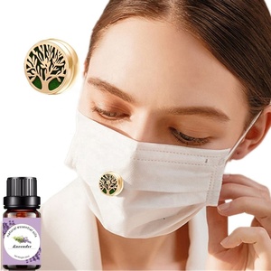 Médaillon diffuseur d'<span class=keywords><strong>huile</strong></span> essentielle, boucle magnétique, pour aromathérapie, 10 pièces, bijoux pour masque, Clip facial - Product Image 1