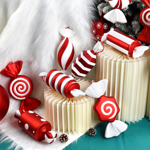 Adornos de Navidad de PVC de 32 cm, Bolas Decorativas con Acabado Electrochapado, Colgantes para Bodas y Accesorios de Fotografía de Dulces - Product Image 5