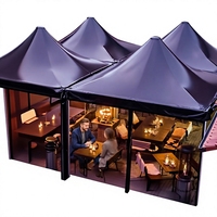 Tente d'événement hexagonale en PVC et alliage d'aluminium 3x3m, monocouche, imperméable, pour salons professionnels et expositions
