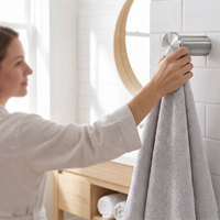 Rostfreier Wandhaken für Badezimmer, gebürstetes Silber, Kleiderhaken, Schraubmontage