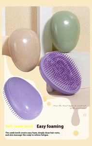Logo personnalisé d'usine lavage naturel paille de blé peigne brosse pour shampooing <span class=keywords><strong>et</strong></span> sèche-cheveux brosse démêlant brosse à cheveux pour les femmes - Product Image 5