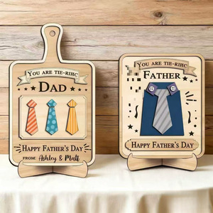 Wooden Wall Signs <b>Framed</b> Dad Grandpa Recipe Home Decoration Rustic Style 2Pcs Father's Day Gift - Product Image 3