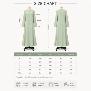 Set Abaya Hijab in Chiffon Premium a Strati, Vestito Interno <span class=keywords><strong>con</strong></span> Collo Tondo e <span class=keywords><strong>Mantella</strong></span>, Elegante <span class=keywords><strong>Abito</strong></span> Modesto, Fornitore OEM <span class=keywords><strong>con</strong></span> Etichetta Privata - Product Image 5