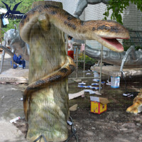 Lebensgroßes Simulations-Tiermodell Realistischer Roboter-Python Boa-Schlange Animatronisch Maßgefertigt für Abenteuerparks