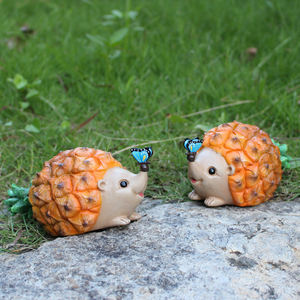 Statue d'ananas de jardin en résine, figurines d'ananas hérisson, sculptures d'hérisson, décorations, artisanat - Product Image 2