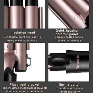 Fer à <span class=keywords><strong>boucler</strong></span> rotatif en céramique 5-en-1 interchangeable pour salon professionnel – <span class=keywords><strong>Appareil</strong></span> portable de coiffure en gros - Product Image 5