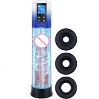 Pompe à pénis électrique à aspiration sous vide, masturbateurs masculins, agrandissement du pénis, 4 modes d'entraînement, 3 vibromasseurs à aspiration, 2 étuis en silicone