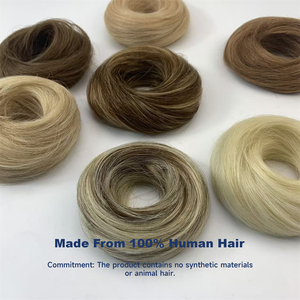 Extensions capillaires en gros de style populaire, postiche en cheveux naturels, <span class=keywords><strong>chignon</strong></span> blond en forme de donut, <span class=keywords><strong>chignon</strong></span> en cheveux naturels, accessoires d'extension de queue de cheval, <span class=keywords><strong>chignon</strong></span> - Product Image 2
