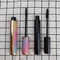 Imprimé logo Noir Rose mascara Épais Allongeant Maquillage 4D Fiber Mascara De Cils avec étiquette privée