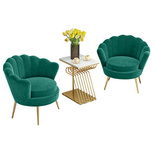 Juego de sofás modernos de terciopelo para salón de belleza, conjunto de ropa para sala de estar - Product Image 6