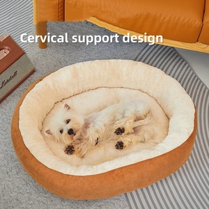 Venta al por mayor caliente Four Seasons Universal Oval gato y perro nido resistente a mordeduras y pelo antiadherente cama para perros - Product Image 4