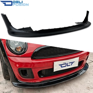 Alerón delantero para Mini Cooper JCW R55 R56 R57 R58 R59 2006-2013, estilo Challenge Ver2, material PP, divisor delantero, negro mate. - Product Image 1