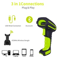 Escáner de Código de Barras 2D Inalámbrico Bluetooth JR 8020W con Base de Carga, Sensor Automático, Lector de Códigos QR para Sistema POS Express