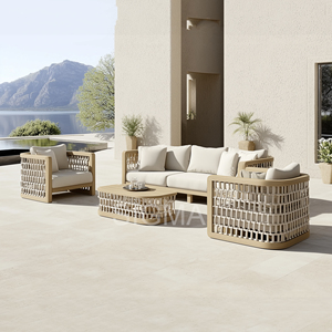 Divano in Teak per Esterni di Lusso, Durevole, Confortevole ed Ecologico, <span class=keywords><strong>Design</strong></span> Moderno per Villa e Giardino, Set di Mobili da <span class=keywords><strong>Esterno</strong></span> - Product Image 1