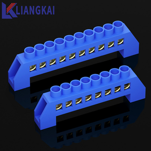 Bloque de terminales de riel <span class=keywords><strong>Din</strong></span> con tipo de puente de tira de <span class=keywords><strong>tierra</strong></span> neutra de 10 orificios para cableado neutro Caja de distribución de 6 9 10 orificios - Product Image 1