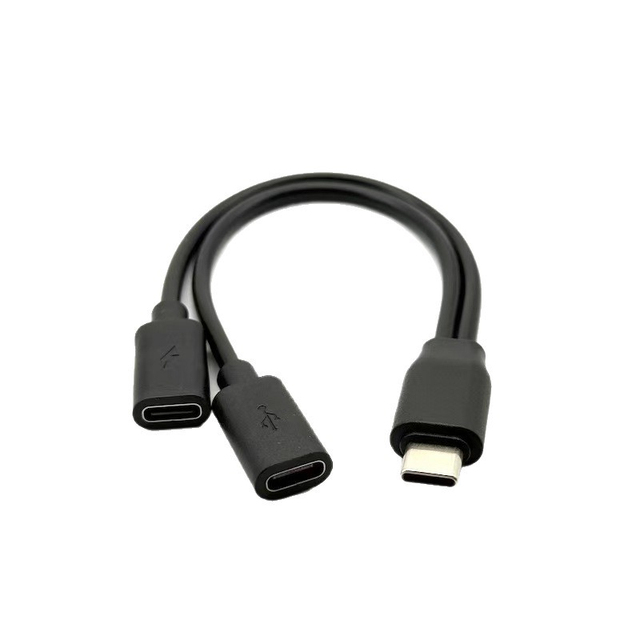 USB-C to 2 Type-C Female Splitter Adapter 480Mbps OTG Charging & Data Sync Cable, USB-C to Dual Type-C Female Y Splitter Cable