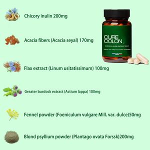 Cápsulas de Suplemento Herbal OEM CURE COLON con Extracto de Achicoria para Adolescentes y Adultos - Apoyo Inmunológico, 30 Cápsulas, 2 Cápsulas por Dosis Diaria - Product Image 2