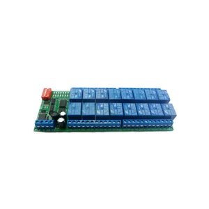 R421b16 DC 12V 16CH RS-485 modbus rtu Relay Board RS485 xe buýt điều khiển từ xa chuyển đổi cho LED động cơ PLC PTZ máy ảnh nhà thông minh