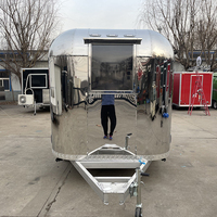 Carrito de Comida Móvil de Acero Inoxidable para Barbacoa y Comida Callejera con Servicio de Dulces y Papas Fritas, Resistente al Óxido, con GPS, Nueva Unidad Comercial