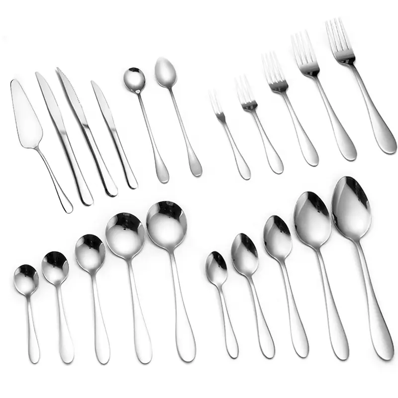 1010 श्रृंखला उच्च गुणवत्ता थोक थोक चम्मच चाकू कांटे रजत मढ़वाया flatware सेट स्टेनलेस स्टील कटलरी tableware