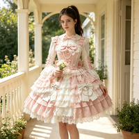 Lingerie Princesse Bouffante Exquise Style Lolita Vintage pour Femmes Adultes – Idéale pour le Quotidien et les Fêtes – Motif Fleur de Cerisier
