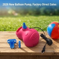 Nouvelle Pompe à Ballons Électrique Portable 2026 pour Bestseller, Adaptateur de Valve à Double Buse, Pompe à Air Manuelle Sans Fil Basse Pression