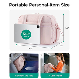 Sac de sport matelassé pour femme, sac de voyage imperméable en polyester, sac de <span class=keywords><strong>week</strong></span>-<span class=keywords><strong>end</strong></span> pour les voyages, <span class=keywords><strong>le</strong></span> <span class=keywords><strong>travail</strong></span>, <span class=keywords><strong>le</strong></span> yoga, les sports - Product Image 3