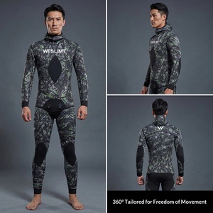 Nouvelle combinaison de plongée en néoprène 3MM pour homme, <span class=keywords><strong>ensemble</strong></span> thermique à capuche en deux pièces pour la plongée libre, le surf et la natation - Product Image 5