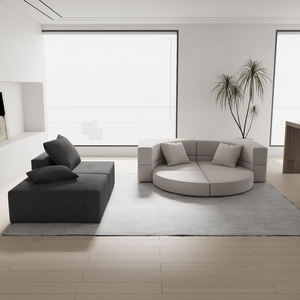 Chaise compressible canapé en mousse haute densité ensemble canapé d'angle réglable multifonction pour meubles de maison salon - Product Image 2
