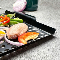 Panier de cuisson coréen en acier inoxydable pour légumes, idéal pour le camping et les barbecues en extérieur – Outil essentiel pour le barbecue