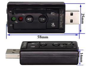 Высокоскоростной USB 2,0 7,1 двухканальный Виртуальный USB 3D стерео аудио адаптер внешняя звуковая карта с 3,5 мм аудио и микрофон порты - Product Image 2