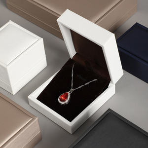 High-End quadrato spazzolato chiusura con cerniera in pelle PU scatola di gioielli Premium anello scatola bracciale collana con ciondolo confezione personalizzata - Product Image 5
