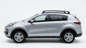 Barres transversales <span class=keywords><strong>de</strong></span> <span class=keywords><strong>toit</strong></span> compatibles avec <span class=keywords><strong>KIA</strong></span> <span class=keywords><strong>SPORTAGE</strong></span> 2016-2020, 2 pièces, en alliage d'aluminium noir, porte-bagages durable <span class=keywords><strong>de</strong></span> haute qualité - Product Image 3