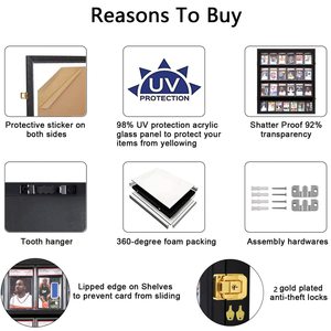 Bóng Chày thẻ hiển thị trường hợp có thể khóa hiển thị khung thu thẻ hiển thị với cửa Acrylic rõ ràng cho bóng đá kinh doanh khúc côn cầu - Product Image 5