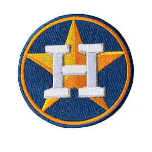 şampiyonu logo yamalar Suppliers-Amerikan futbolu Nfl spor işlemeli takımı logosu yama HOUSTON Astros Logo demir-on beyzbol forması yama-dünya serisi şampiyonu