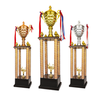 Grand trophée en métal de haute qualité pour les récompenses de football et de basket-ball Trophées de qualité Médailles et plaques