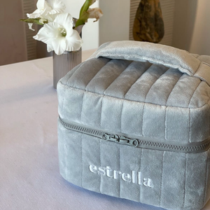 Trousse <span class=keywords><strong>de</strong></span> toilette <span class=keywords><strong>Chewbacca</strong></span> rose vif à paillettes tricotée pour maquillage - Product Image 2