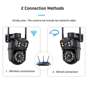 Cámara PTZ WiFi para Exteriores ICSee, 6MP, Doble Lente, Visión Nocturna en Color, IP66 Impermeable, con Soporte para Tarjeta TF - Product Image 3