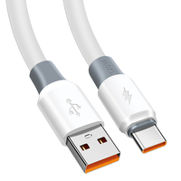 Vente en gros 120W Cordon de charge rapide TPE Accessoires mobiles OD 0.6MM Câble de chargeur épaissi pour Smartphone Tablettes