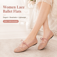 Ballerines brodées chinoises pour femmes, espadrilles en dentelle, chaussures de danse plates légères, antidérapantes, vente en gros OEM, respirantes