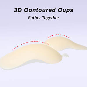 Coussinets d'allaitement solides ultra minces couvre-mamelons sans bretelles invisibles soutien-gorge Push up adhésif pour les seins affaissés accessoires de sous-vêtements - Product Image 2