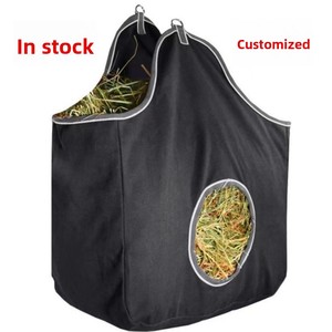 Bolsa de lona negra con ventana ovalada para alimentar conejos, en stock, personalizable - Product Image 1