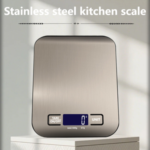 مقياس مطبخ رقمي ذكي ACCT من الفولاذ المقاوم للصدأ المقاوم للماء والمحمول + بطارية ABS AAA سعة g دقة 1g - Product Image 2