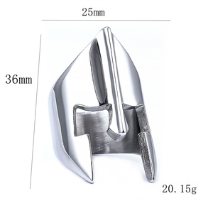 Casque de <span class=keywords><strong>guerrier</strong></span> spartiate, masque de chevalier vintage, bijoux fins, bagues tendance pour hommes et femmes - Product Image 4