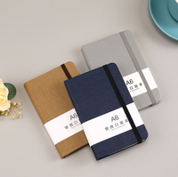 Cuaderno A6 de Alta Calidad, Tapa Dura de Cuero PU, Cuaderno de Bolsillo con Bolígrafo, Diario con Logotipo Personalizado